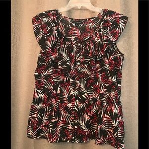 Black and pink sleeveless tank